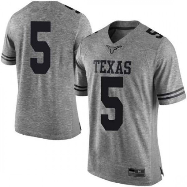 Men Texas Longhorns #5 Tre Watson Gray Limited Stitched Jersey